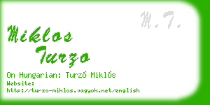 miklos turzo business card